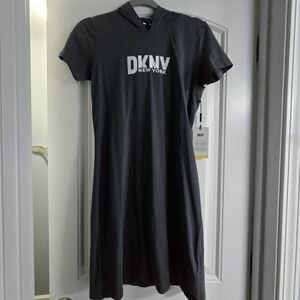 DKNY Charcoal Gray Midi Dress